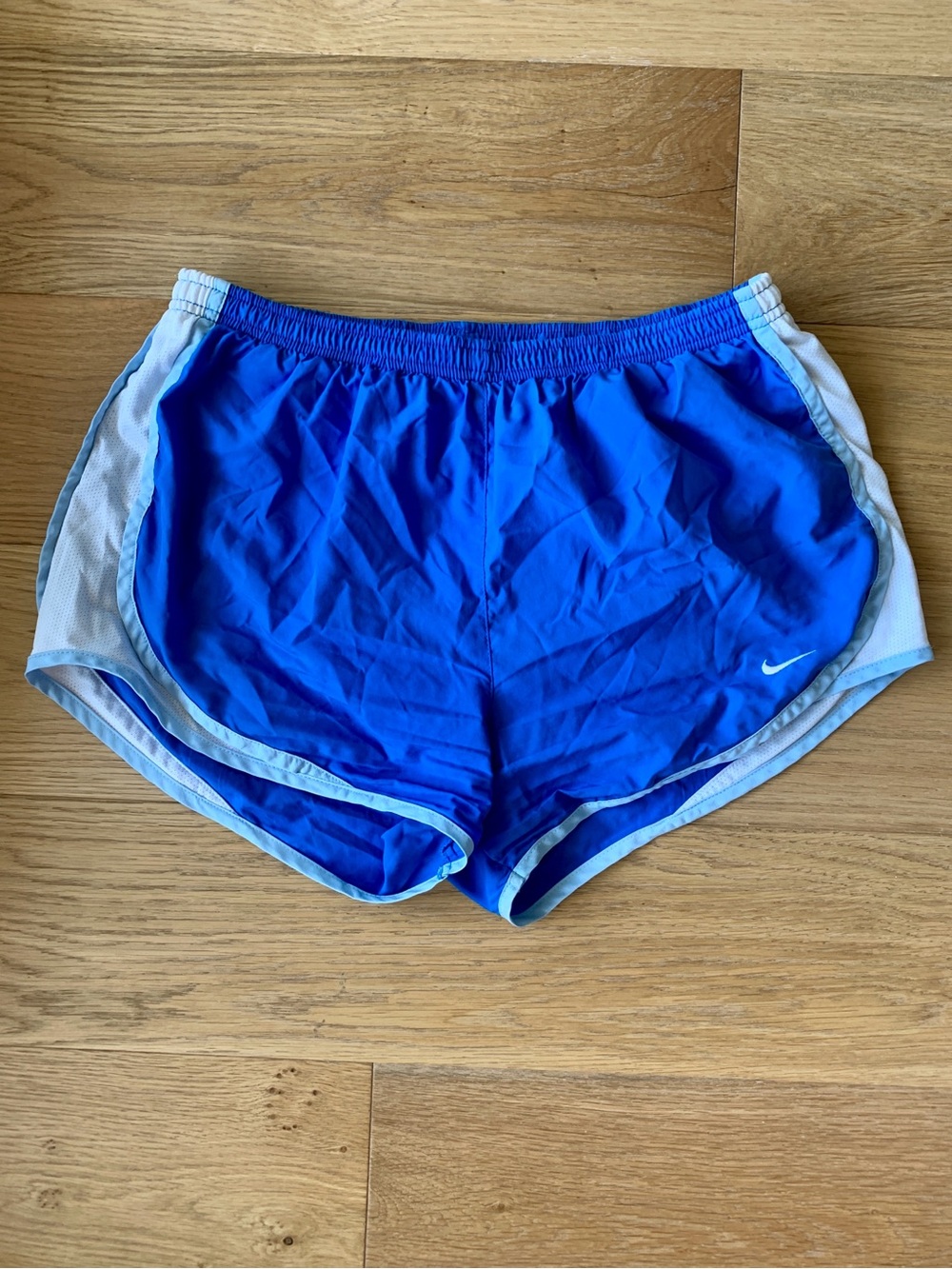 Nike Women’s Royal Blue Athletic Running Shorts with White / Light Blue Trim